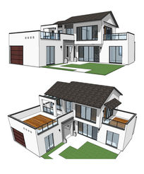 民居建筑草图与市政工程 设计素材的融合与应用